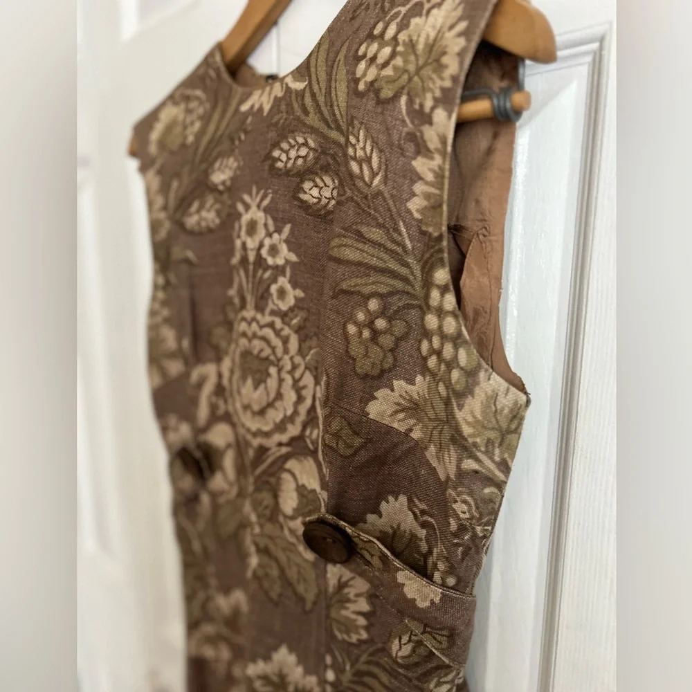 Vintage 50s linen sheath dress - Picture 3 of 16